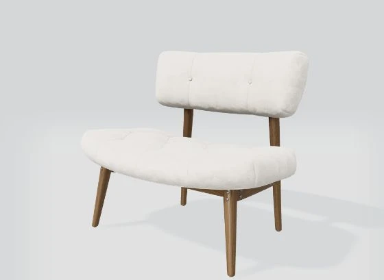 Sillón de madera y tejido, ejemplo de configurador de producto